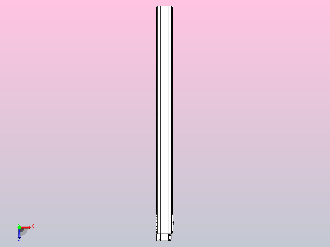 皮带直线轴半封闭可选导轨TPA-HNB-202D-140-L2400-LP-C-P75-N3俯视图