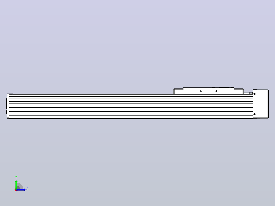 滚珠丝杠直线轴带导轨全封闭TPA-HCR-140D-2010C-L400-MR-Y-P40-N3左视图