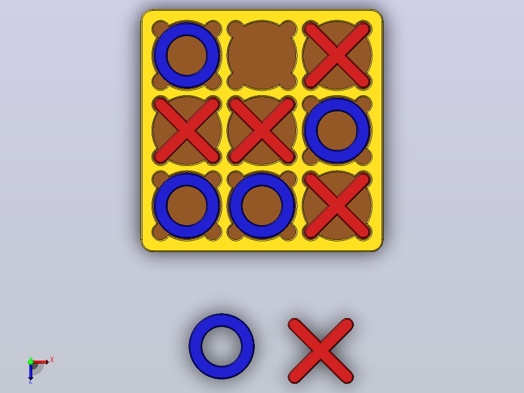井字游戏俯视图