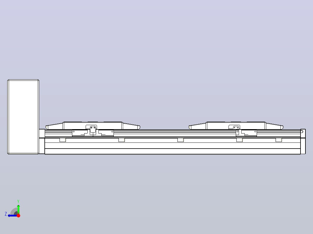 皮带直线轴双滑块型TPA-GCBS-150-P80-L50-RU-M75-N3右视图