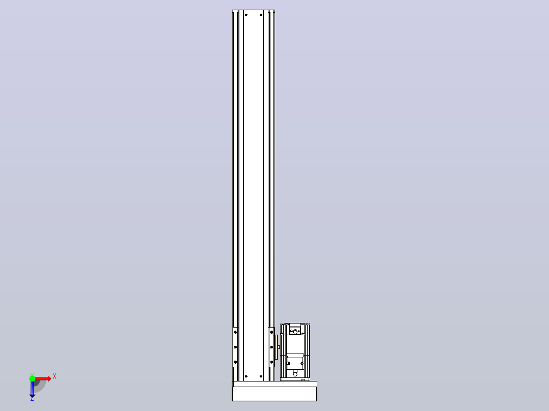 日规模组半封闭丝杆TPA-HNR-85S-1610C-L600-MR-C-P20-N3俯视图