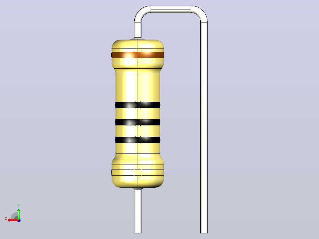 电阻器组RES_AV_3W_300mil_0R_5%后视图