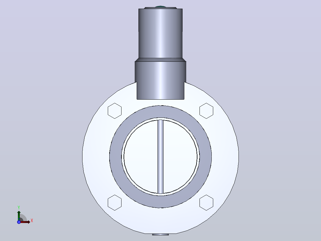 DDSX-02加长型焊接式手动蝶阀[DDSX-02-DN50]前视图