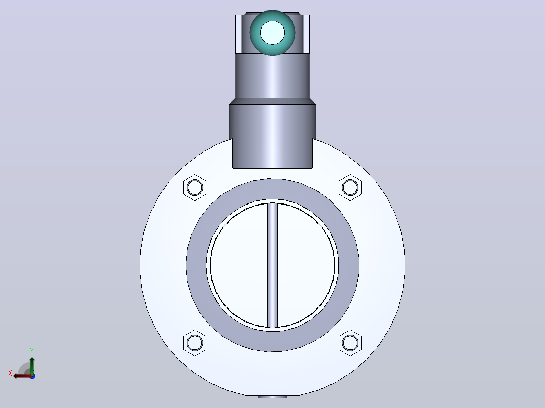DDSX-02加长型焊接式手动蝶阀[DDSX-02-DN50]后视图