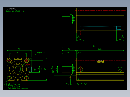 治具气缸2D-JD40x85-B