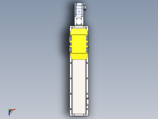 内嵌式螺杆 GTH12-400W伺服[GTH12-L20-350-BC-Y400W-C2-N]丝杆滑台模组安川马达俯视缩略图