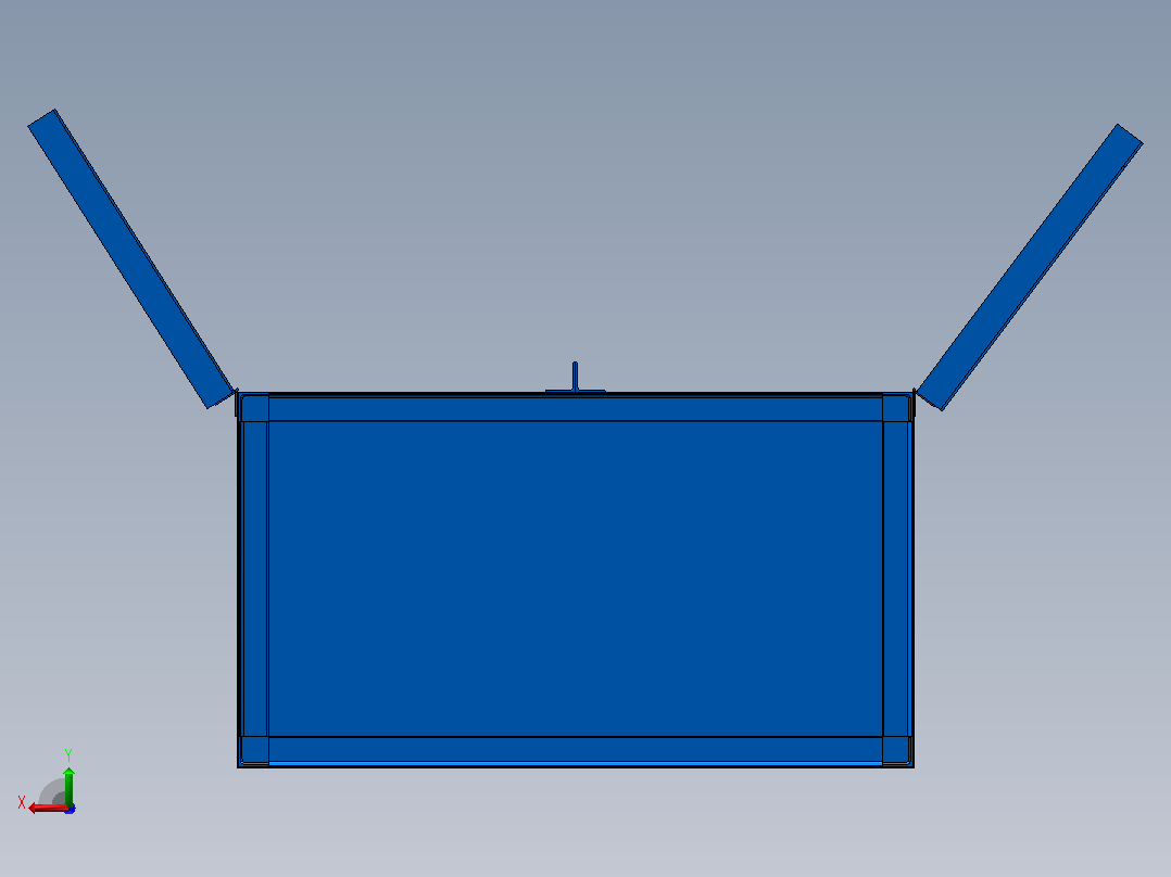 工具柜设计（SW+CAD）后视图