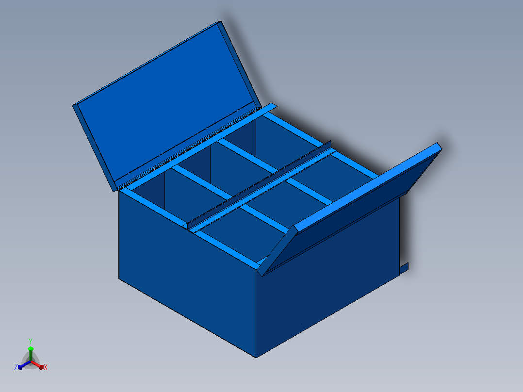 工具柜设计（SW+CAD）正等轴测图