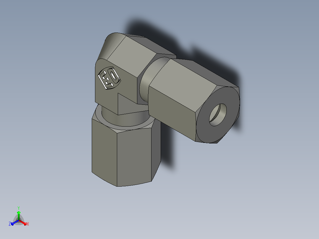 EO管接头弯头W04LL71.stp主视图