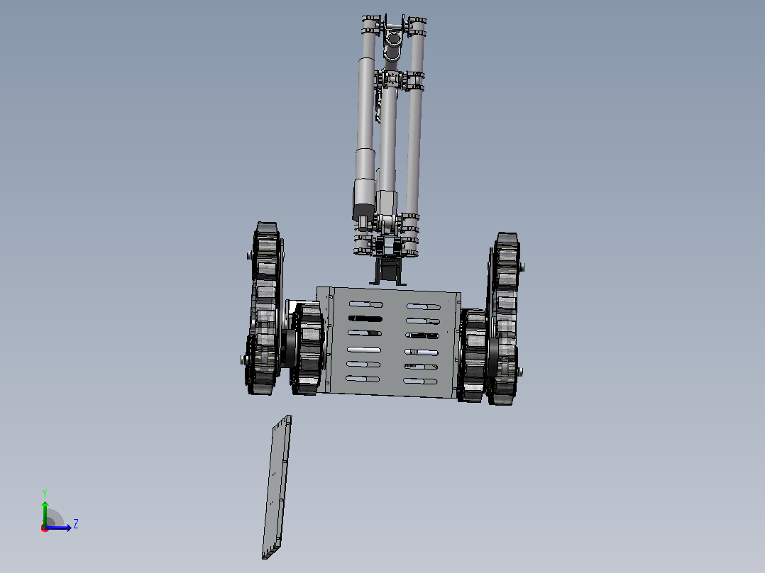 越障行走机-SW+CAD+论文说明书左视图