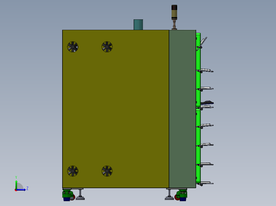 全自动烤箱设备sw2016左视图