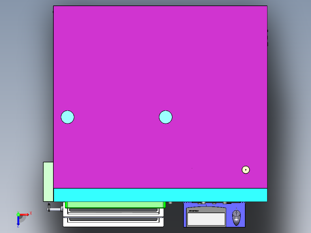 全自动烤箱设备sw2016俯视图