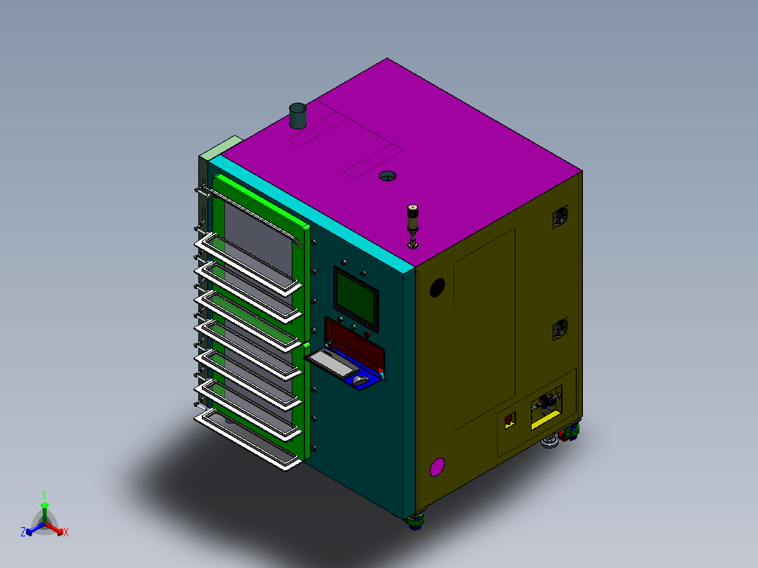 全自动烤箱设备sw2016正等轴测图