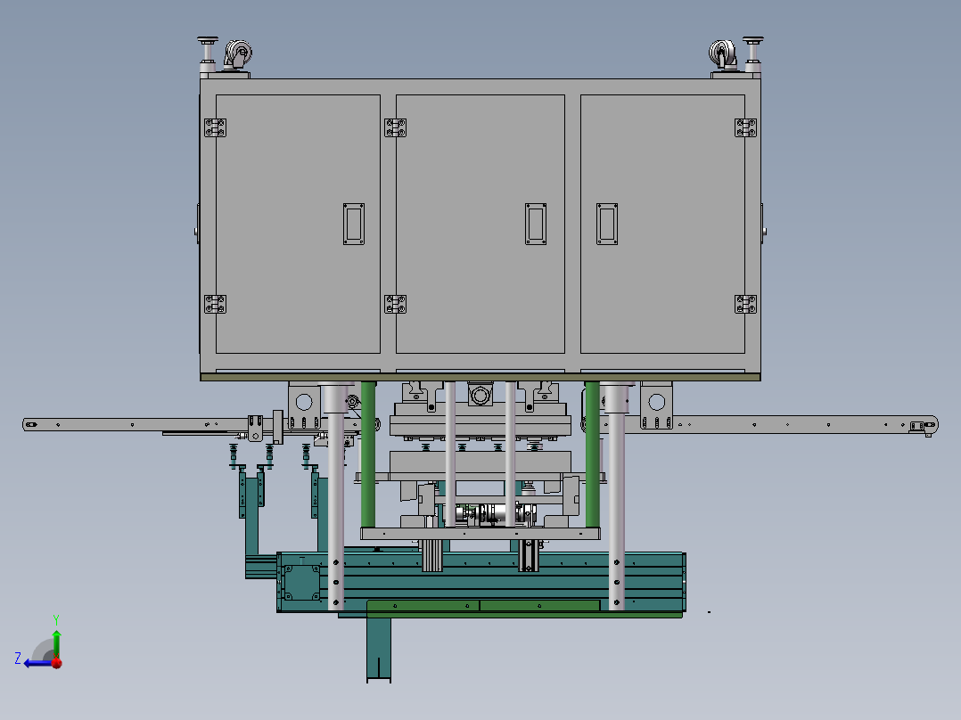 手机锂电池正压测漏机（sw17可编辑+工程图+BOM）右视图