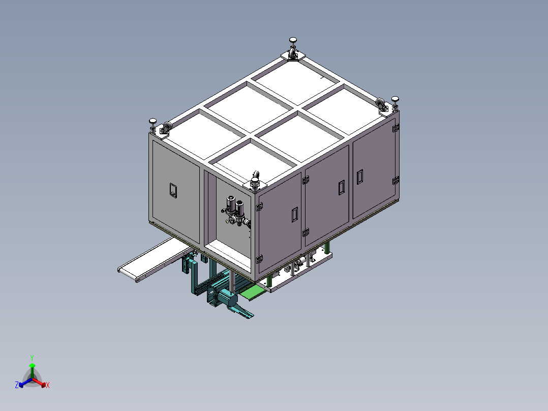 手机锂电池正压测漏机（sw17可编辑+工程图+BOM）正等轴测图