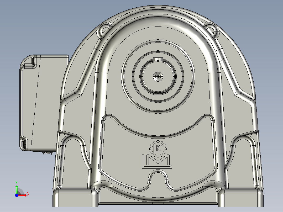 利明减速电机三维图3D模型前视图