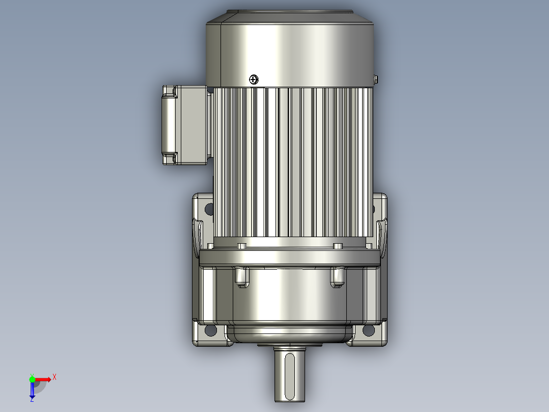 利明减速电机三维图3D模型俯视图