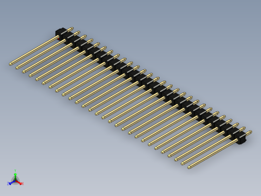 彩色公头100mil（2.54mm）系列-DS1021_black_1x28p_100mil_Type19_rev1.0