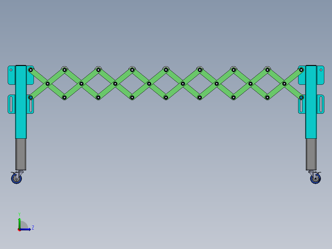 电动伸缩门左视图