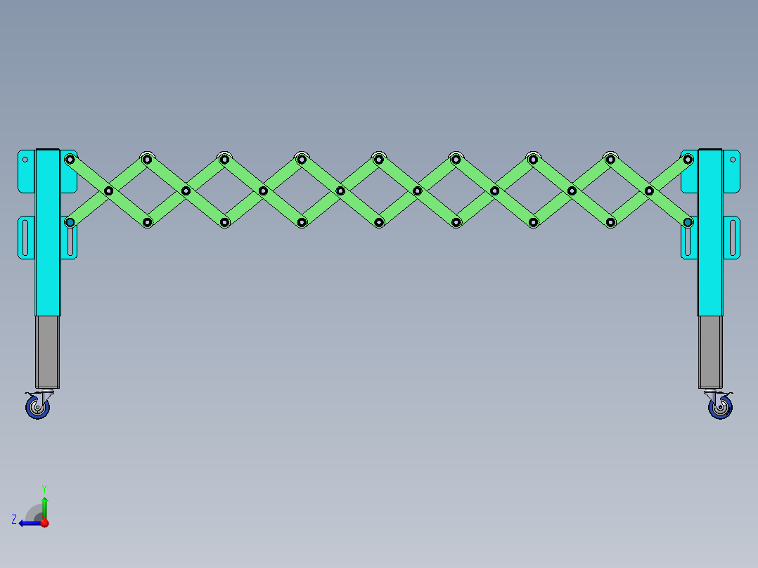 电动伸缩门右视图