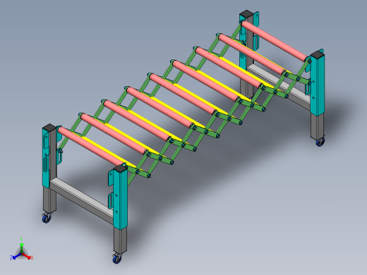 电动伸缩门正等轴测缩略图