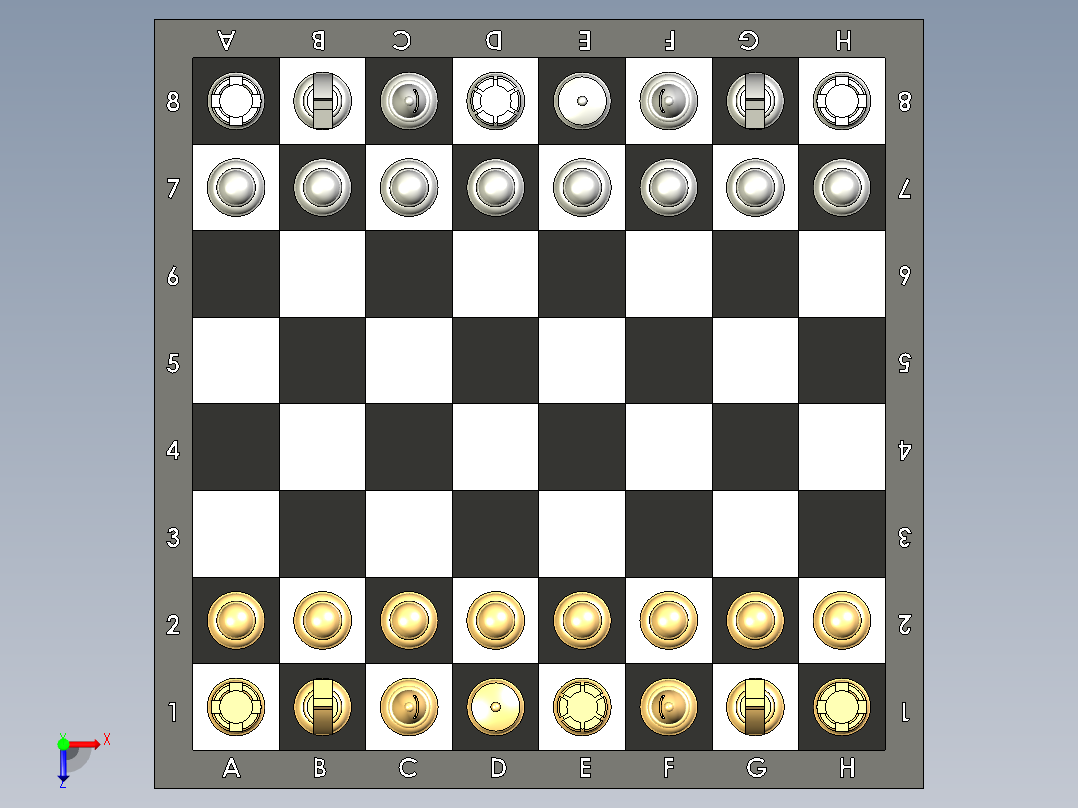 国际象棋俯视图