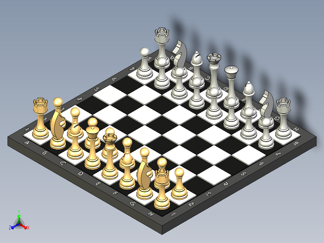 国际象棋正等轴测图