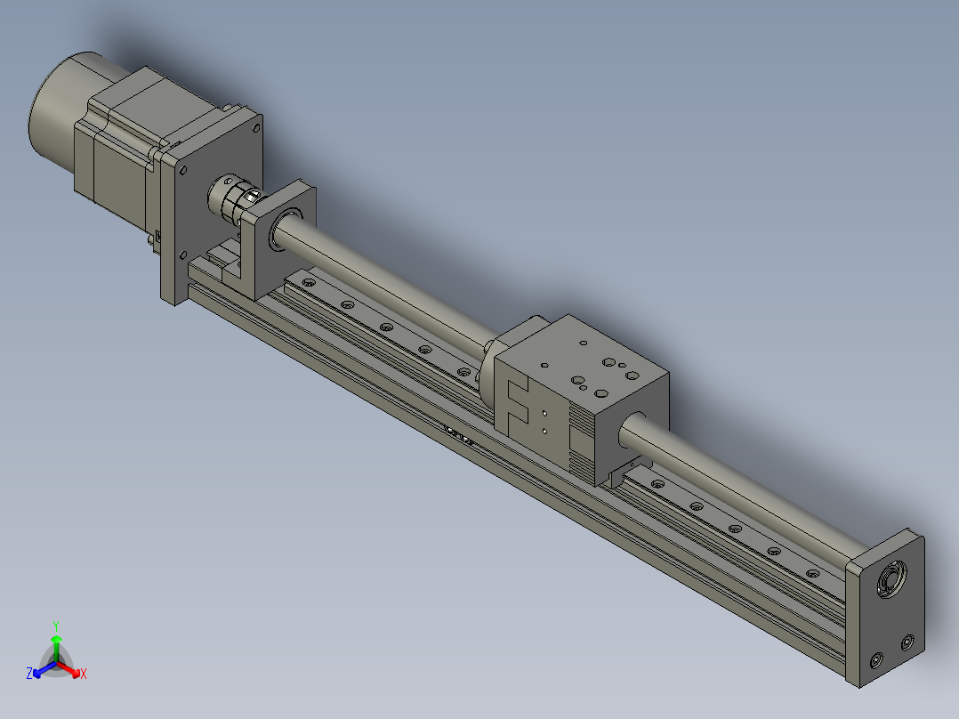 模组FSK40-L10C7-BC-B57-300行程（B57刹车电机）正等轴测图