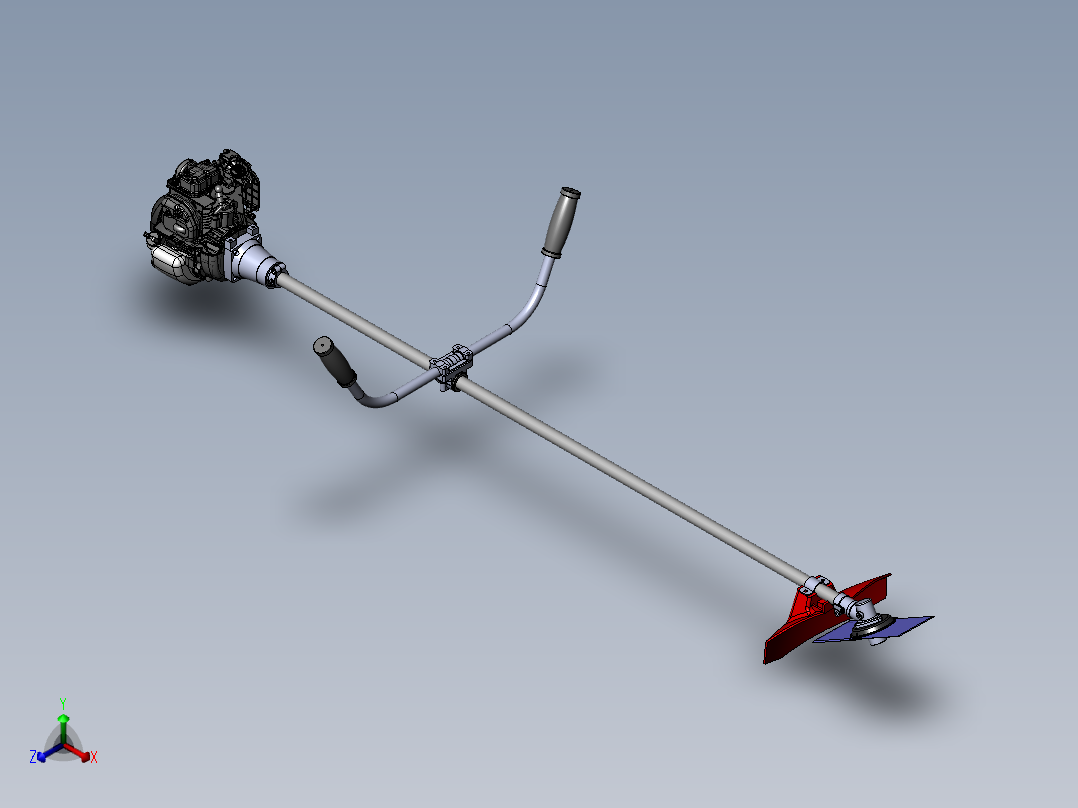 割草机正等轴测图