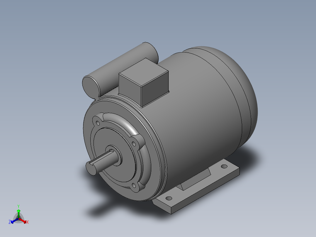 异步电机DJ_YS系列(IP44)_IMB34型_YS-90S-4主视图