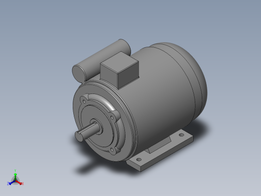 异步电机DJ_YS系列(IP44)_IMB34型_YS-90S-4正等轴测缩略图
