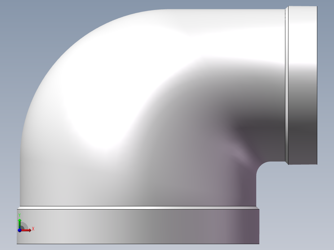 弯头-异径内丝 DN65-DN40前视图