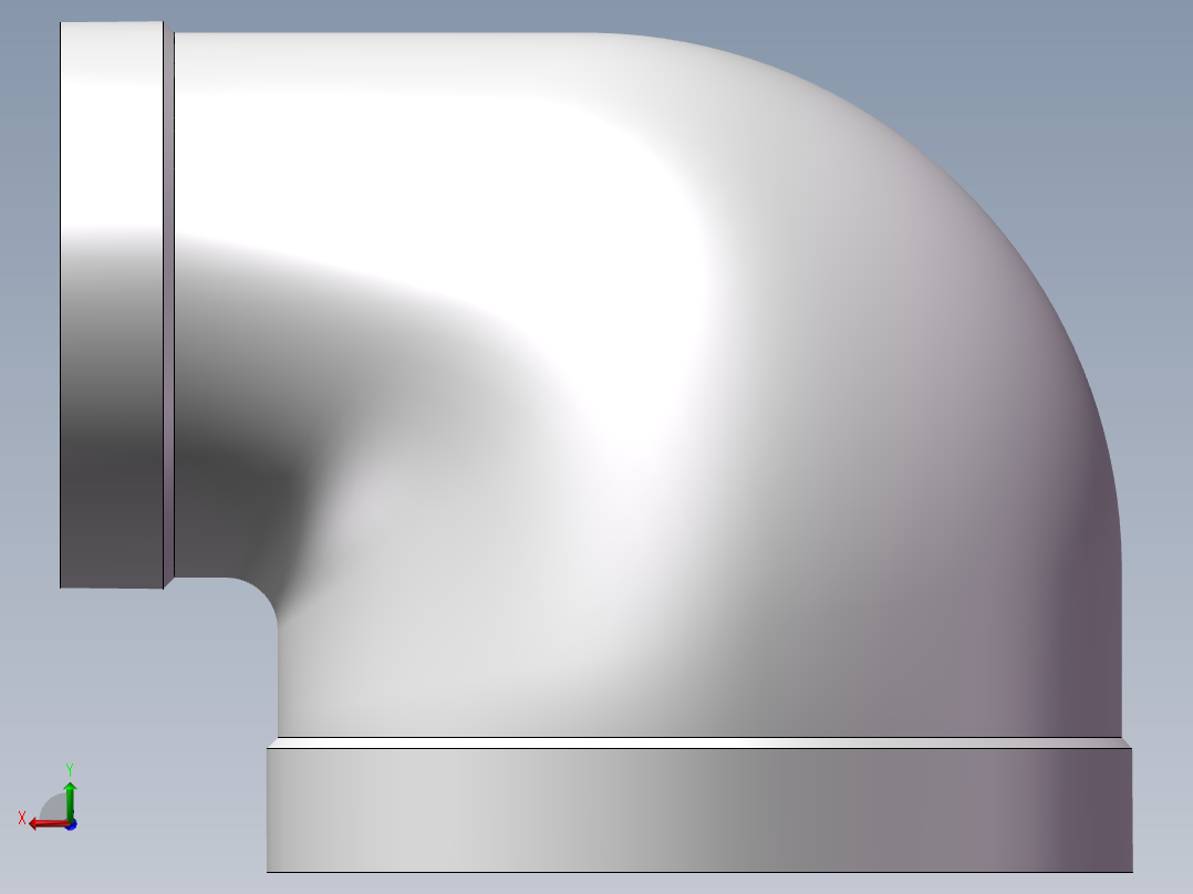 弯头-异径内丝 DN65-DN40后视图