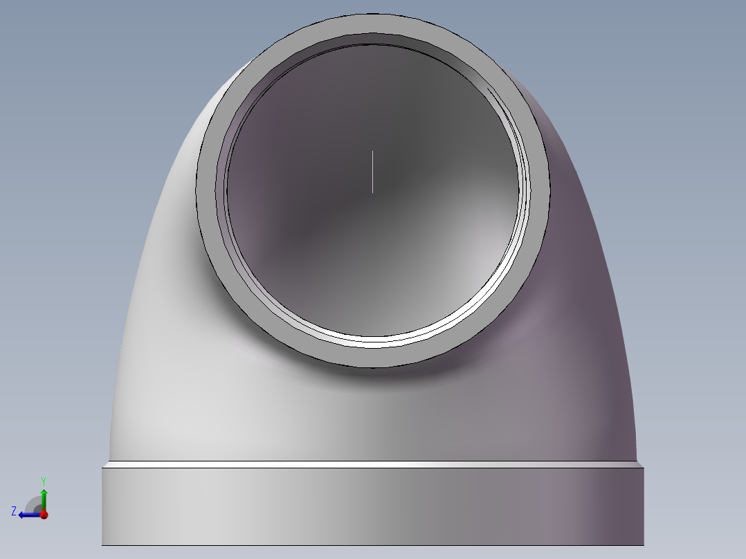 弯头-异径内丝 DN65-DN40右视图