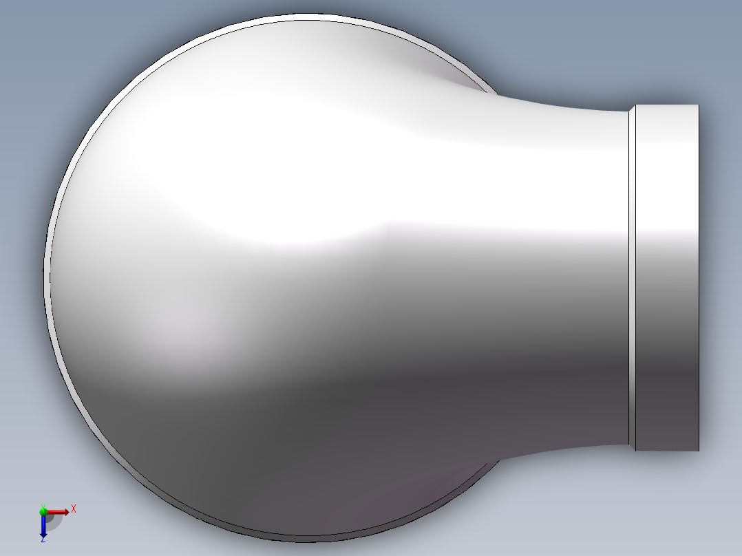 弯头-异径内丝 DN65-DN40俯视图