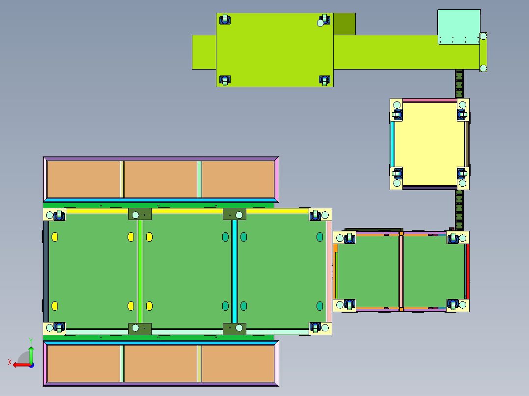 圆币形芯片卡拍照测试装袋产线后视图
