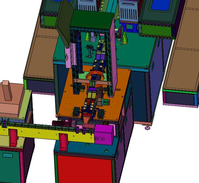圆币形芯片卡拍照测试装袋产线
