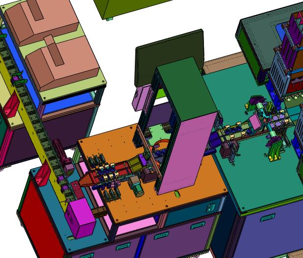 圆币形芯片卡拍照测试装袋产线