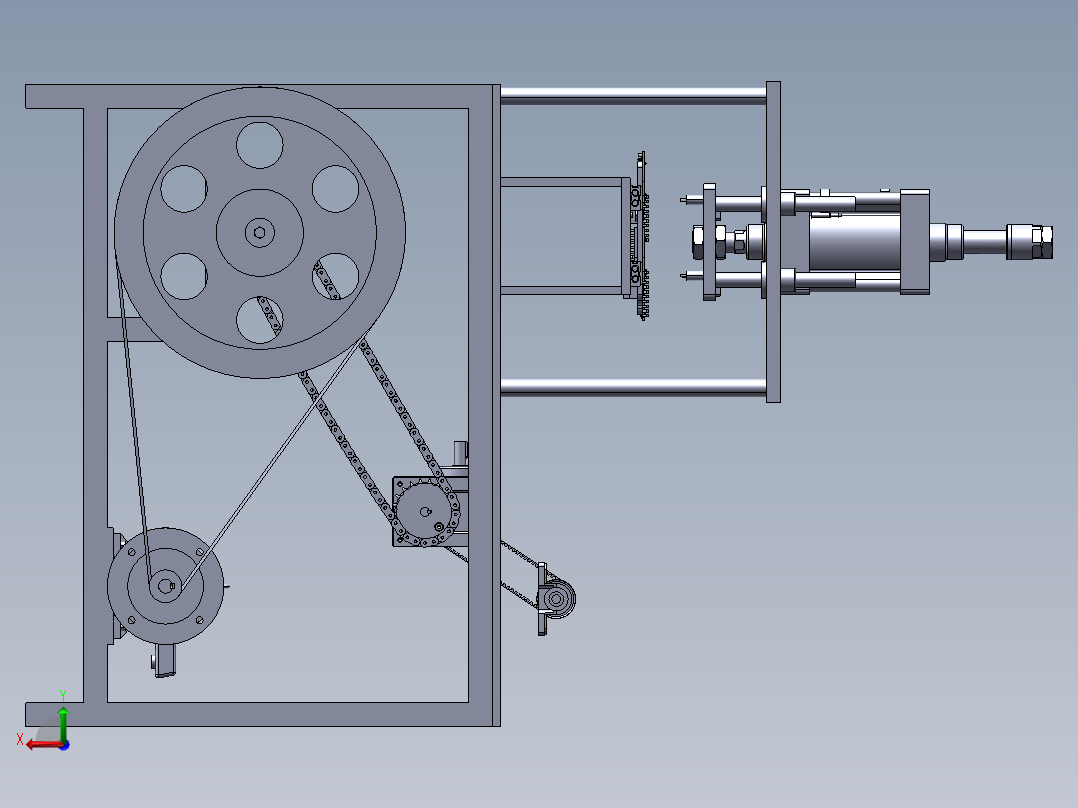 冷镦铆钉机后视图