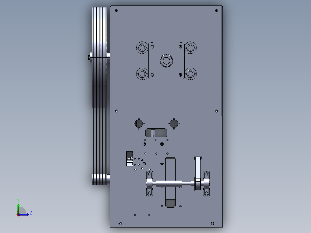 冷镦铆钉机左视图