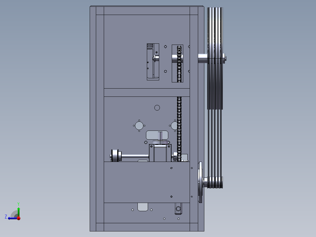 冷镦铆钉机右视图