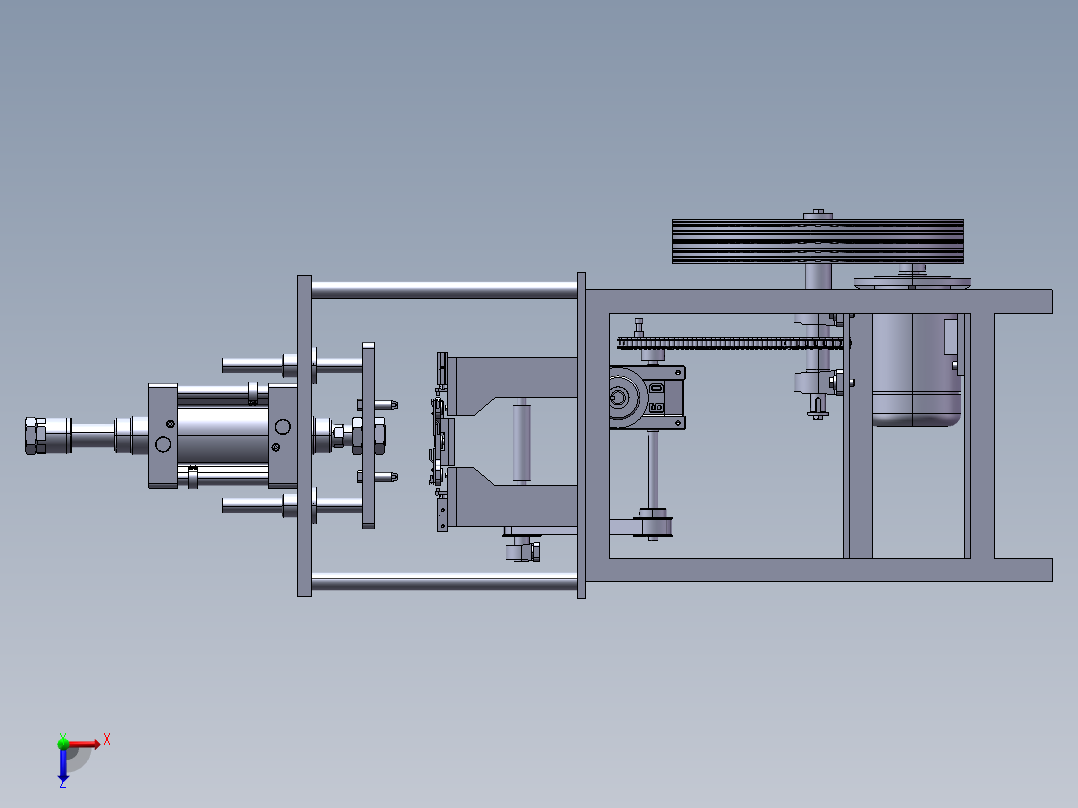 冷镦铆钉机俯视图