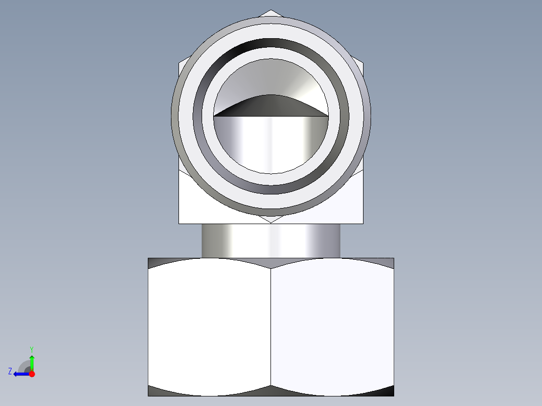 卡套式工业通用硬管接头EO_Standpipe_elbow_EVW18LOMDCF右视图