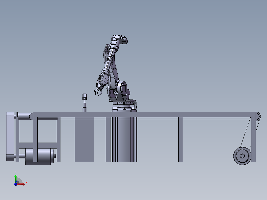 智能分拣线前视图