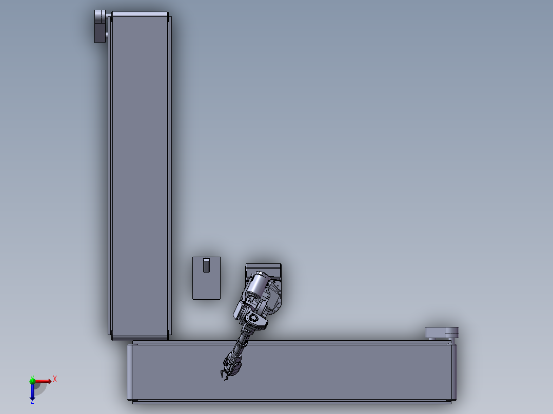 智能分拣线俯视图