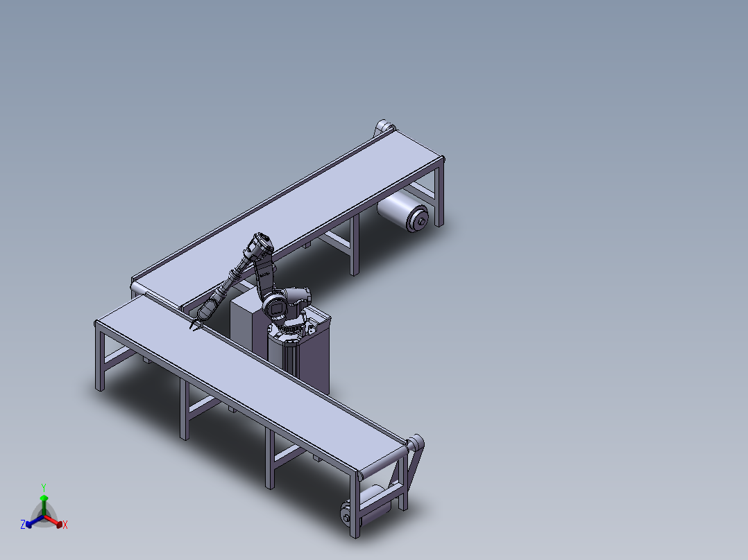 智能分拣线正等轴测图