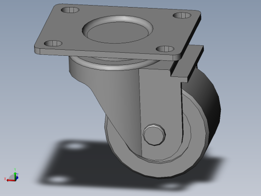 低重心中载型(180kg)单轮万向型脚轮[CAJ75-P]