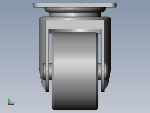 低重心中载型(180kg)单轮万向型脚轮[CAJ75-P]左视缩略图