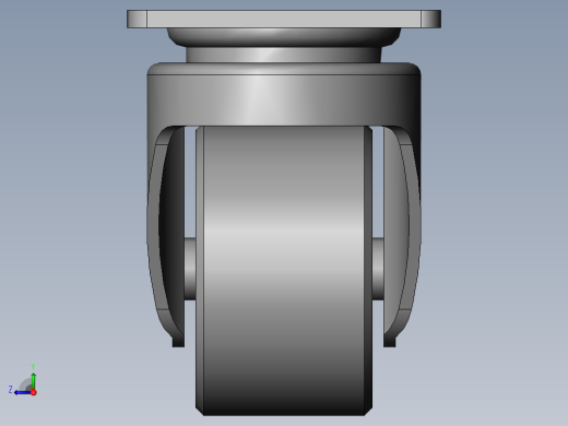 低重心中载型(180kg)单轮万向型脚轮[CAJ75-P]右视缩略图