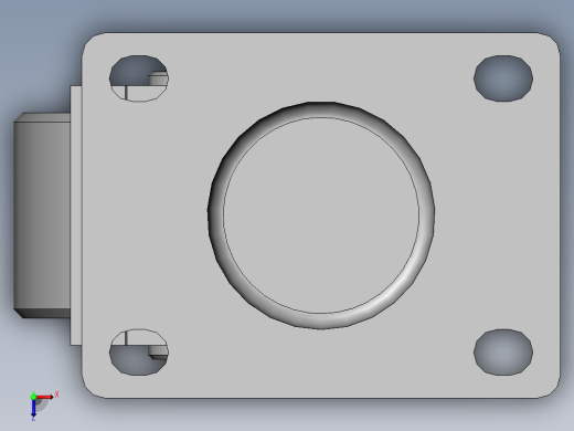低重心中载型(180kg)单轮万向型脚轮[CAJ75-P]俯视缩略图